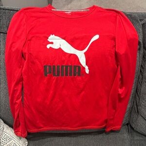 PUMA Bold Red Crewneck Top
